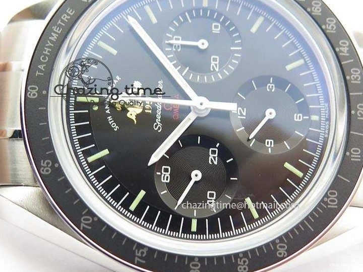 0419 Refined Speedmaster 50th Anniversary Black Dial On SS Bracelet 8232